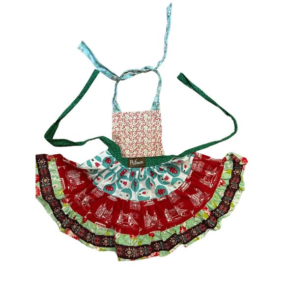 Matilda Jane Platinum Christmas Apron Dress - Picture 1 of 3